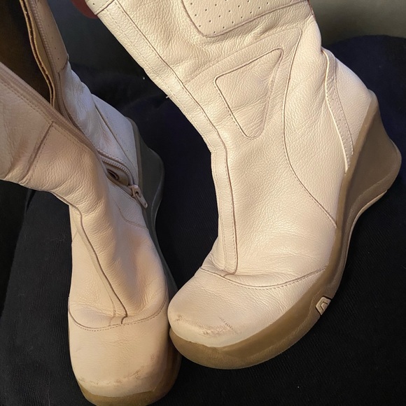Aldo Vintage ankle booties boots beige cream real genuine leather -size 37 7 - Picture 3 of 8
